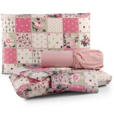 Kit Jogo de Lençol 4 peças Casal Queen  Percal 180 fios Estampado - En