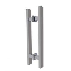Puxador Duplo para Porta 600mm Inox Acetinado Premium Pr4161 Ducon Met