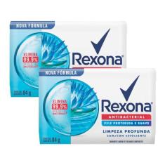 Kit 2 Sabonete em Barra Rexona Antibacterial Limpeza Profunda Elimina 