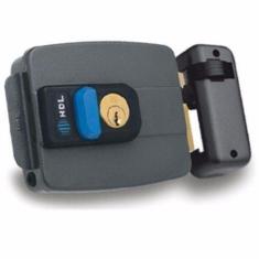 Fechadura Elétrica HDL C-90 Dupla Cinza C/ Botão