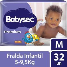 Fralda babysec galinha pintadinha premium M 32 unidades