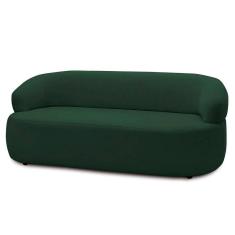 Sofá 3 Lugares Living Orgânico Sala De Estar 170cm Conka F05 Veludo Verde - Mpozenato