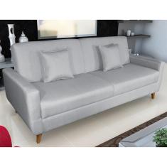 Sofá-Cama 3 Lugares Matrix Emília com Revestimento em Tecido Linho