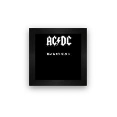 Quadro azulejo com moldura Ac Dc Back in Black
