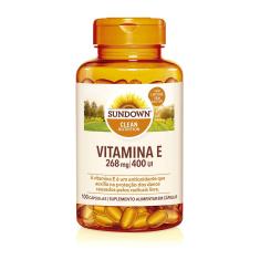 Vitamina E Sundown 400UI 100 Cápsulas Sundown Naturals 100 Cápsulas