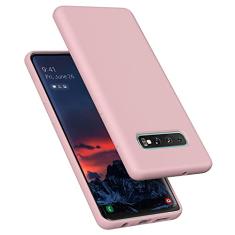 E Segoi Capa para Samsung Galaxy S10 Plus de 6,4 polegadas, S10+ Capa de borracha gel de silicone líquido à prova de choque, forro de microfibra macia, almofada de forro compatível com Samsung S10