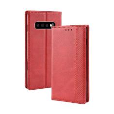 Capa para Samsung Galaxy S10, capa flip carteira de couro para Samsung Galaxy S10, capa magnética retrô para celular, capa carteira de telefone com compartimentos para cartões