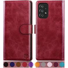 SUANPOT Capa carteira de couro para Samsung Galaxy A52 4G e 5G com porta-cartão de crédito RFID Flip Folio Book Capa de telefone à prova de choque para mulheres e homens para Samsung A52 capa carteira