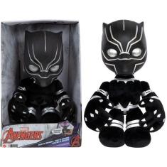 Pelúcia Interativa 30Cm Pantera Negra Com luz e som - Disney Marvel - 