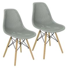 Kit 2 Cadeiras Colmeia Furadinha Heloisa Eloá Charles Eames Eiffel Bas