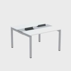 Mesa Plataforma Dupla com Pé de Aço para Coworking 120x120 Pdc12/12/2p