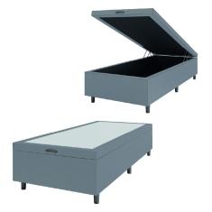 Cama Box com Baú 0,79m com 41cm de Altura Prince Cinza