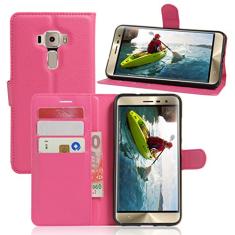 Capa ASUS Zenfone 3/ZE552KL, capa carteira flip de couro PU premium com compartimento para cartão, suporte e fecho magnético [capa interior à prova de choque de TPU] Compatível com ASUS Zenfone