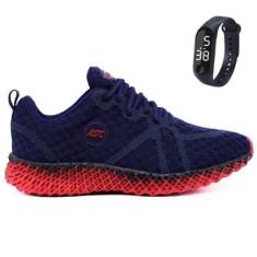 Tênis Masculino Para Academia Caminhada Sola Reta Com Relógio GT3 w-Masculino