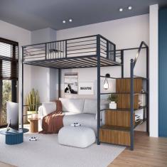 Beliche Suspenso com Escada Morgan Cinza Escuro