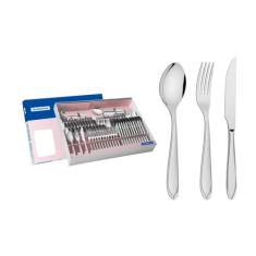 Faqueiro Tramontina Laguna 91 Peças Aço Inox com Facas de Churrasco, P