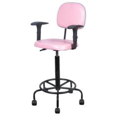 Cadeira Caixa Alta com rodizios bracos de regulagem de altura Atendime