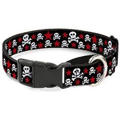 Buckle-Down Coleira para cães martingale - Crânios moicanos - SEM estrela