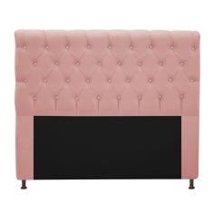 Cabeceira Estofada Cristal 195cm King Size Rosê
