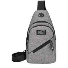 BOLSA MOCHILA IMPERMEÁVEL TRANSVERSAL CROSSBODY POCHETE DE PEITO PORTÁTIL ALÇA ÚNICA AJUSTÁVEL-Unissex