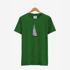 Camiseta Masculina Verde Barco Raccon
