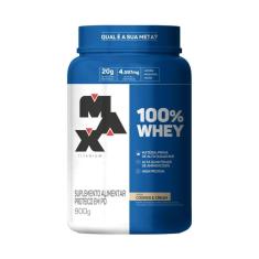 100% whey 900g Pote - Max Titanium-Unissex