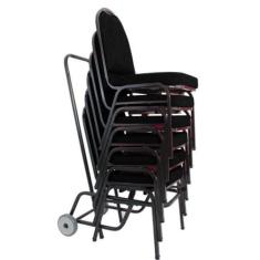 06 Cadeiras Para Hotel E Auditório Linha Hotel Preto