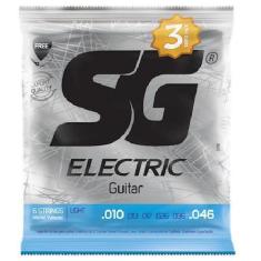 Kit 3 Encordoamentos 010 Niquel Para Guitarra 5198Tp - Sg, Aço, 6 cord