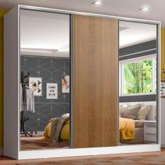 Guarda Roupa Juvenil 100% MDF Madesa Kevin 3 Portas de Correr com Espe