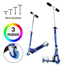 Patinete Toy Story de Três Rodas Ajuste de Altura Azul - DM Radical