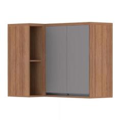 Armário Aéreo Canto Reto 95 cm 2 Portas de abrir 1 Prateleira Isa Luci