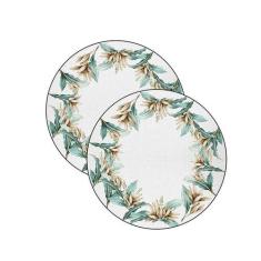 Sousplat Flores Menta - NSW, 2 Peças, com base