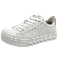 Tênis Feminino Conforto Casual Strass Coração Via Marte