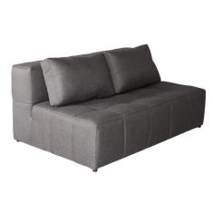 Sofá 2 Lugares Modular Soho Linho Grafite - Mobly