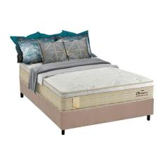 Cama Box Casal: Colchão Molas Probel Prolastic Charme + Base Crc Suede Brown(138X188)