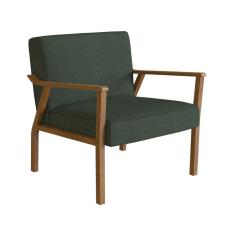 Poltrona Em Madeira Maciça Antônia Nogueira/algodão