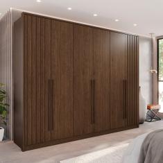 Guarda Roupa 6 Portas 1 Gaveta Anápolis Ripado 100% Mdf New Canion Off White