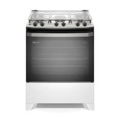 Fogão Electrolux 5 bocas Efficient FE5IB Mesa Inox PerfectCook VaporBake Bivolt Branco