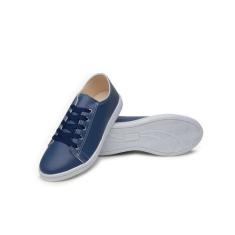 Tènis Casual Feminino Sintético - NA, Azul, 37
