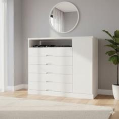 Cômoda Made Marcs Braga 5 Gavetas 1 Porta 1 Nicho - 120cm de Largura