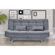 Sofá Cama Salomé 3 Lugares 1,85M Encosto Retrátil - Suede