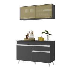 Armário de Cozinha Compacta 2 peças Mp3688.898 Veneza Multimóveis Preto