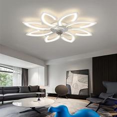 Ventilador de teto regulável Lâmpada de teto com ventilador LED com iluminação e ventilador de controle remoto Lâmpada de teto criativa Lâmpada pendente moderna com luz de ventilador para sa