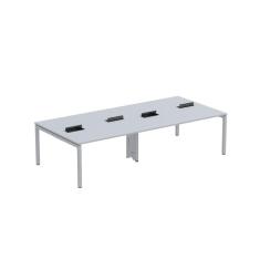 Mesa de Plataforma Dupla para 4 Pessoas Corporativa 150x140/4p Pdc15/14/4p Cinza