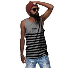 Camiseta Regata Listras Prision Di Nuevo Prisioneiro-Masculino