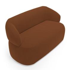 Sofá Orgânico 02 Lugares Living Glee 140cm Veludo Terracota - Desk Design