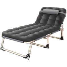 Berço de acampamento dobrável, berço dobrável para adultos Berço portátil dobrável ao ar livre para viagens, acampamento, férias na praia, espreguiçadeira dobrável reclinável para uma pessoa