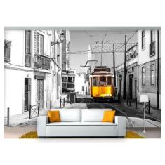 Papel De Parede Cidade Antiga Bondinho 3D Cda30 - Você Decora