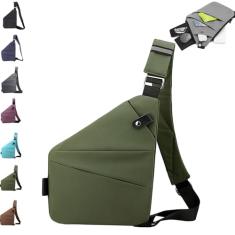 Wander Bolsa de viagem antifurto, bolsa de viagem transversal, bolsa tiracolo de viagem para mulheres e homens, Verde