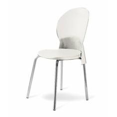 Cadeira Base Cromada Linha Polipropileno Milano Branco - Design Office